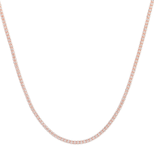 Royal Chain 14K Rose 3.14mm Two-Tone Fancy Ice Chain PWICED130