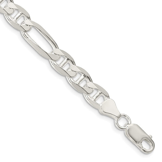 Sterling Silver 7.5mm Figaro Anchor Chain QAF200-8