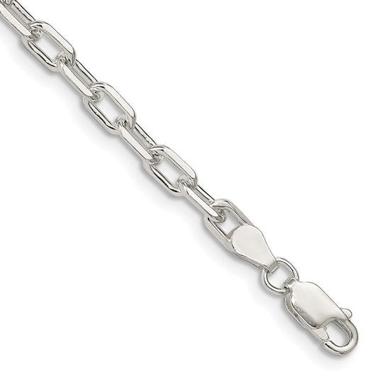 Sterling Silver 4.5mm Diamond-cut Long Link Cable Chain QAR120-8
