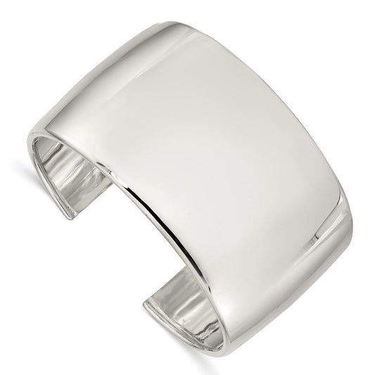 Sterling Silver 40mm Cuff Bangle Bracelet QB340