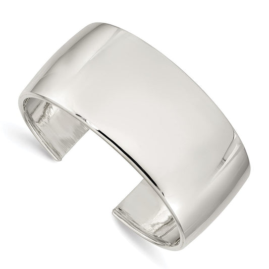 Sterling Silver 30mm Cuff Bangle Bracelet QB341