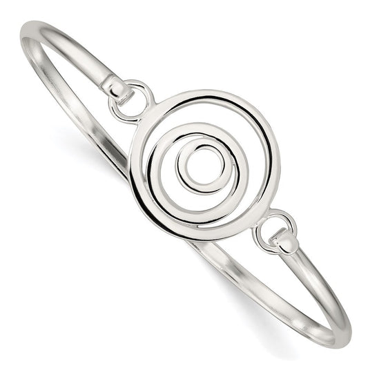 Sterling Silver Mutli-circle Bangle Bracelet QB409