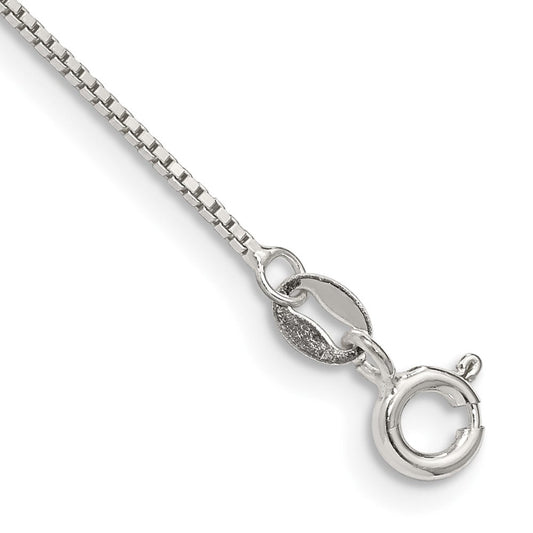 Sterling Silver .9mm Box Chain QBX019-8