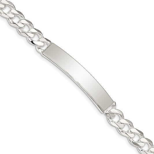 Sterling Silver Curb Link ID Bracelet QCD200-8