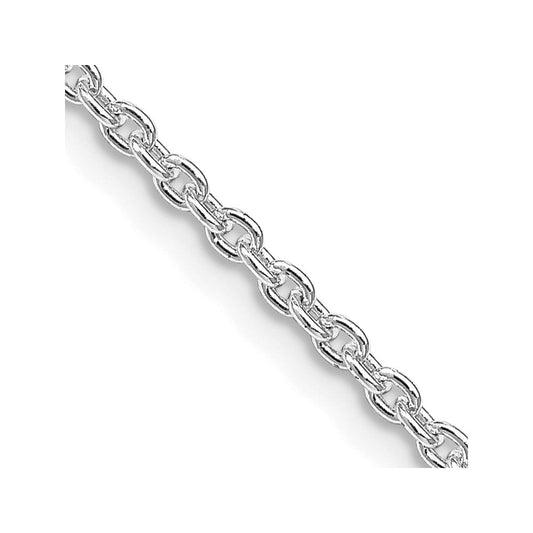 Sterling Silver Rhodium-plated 2.25mm Cable ChainQCL060R