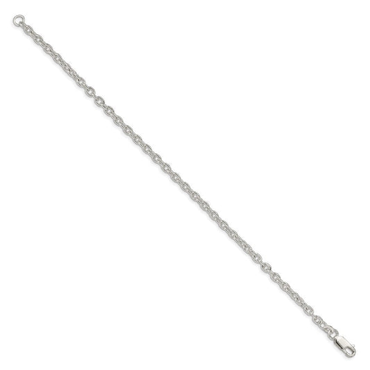 Sterling Silver 3.5mm Cable Chain QCL100-8