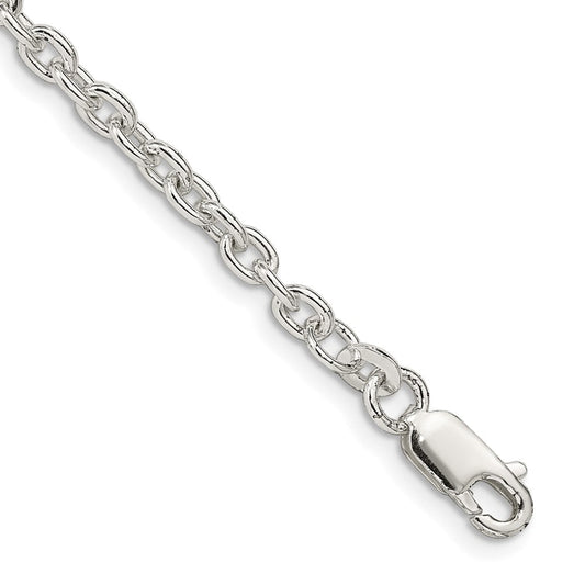 Sterling Silver 3.5mm Cable Chain QCL100-8