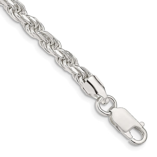 Sterling Silver 4.6mm Diamond-cut Rope Chain QDC100-8