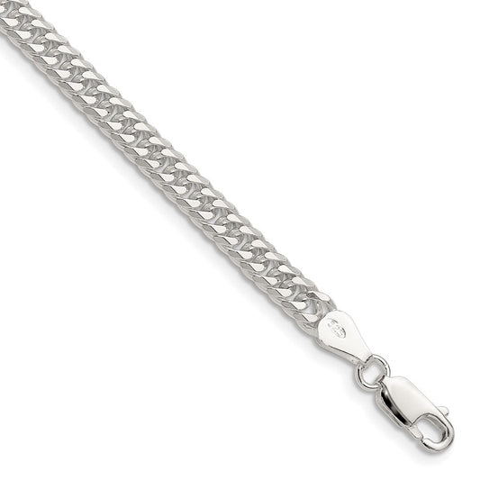 Sterling Silver Polished 4.8mm Double Diamond-cut Curb Chain QDD100-8