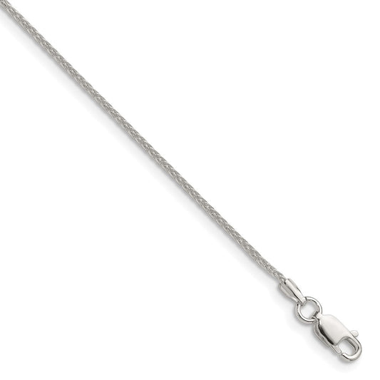 Sterling Silver 1.3mm 8 Sided D/C Double Spiga ChainQDDS030