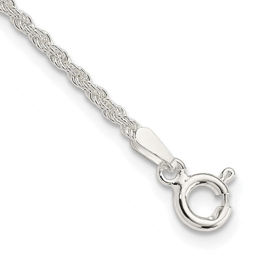 Sterling Silver 1.8mm Solid Rope Chain QDR035-8