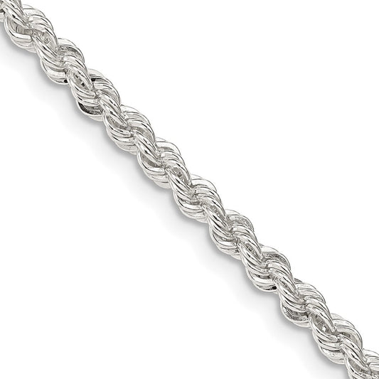 Sterling Silver 3mm Solid Rope ChainQDR060