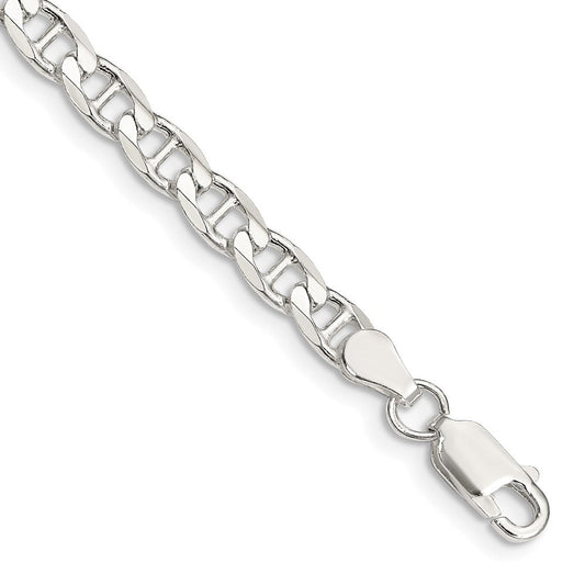 Sterling Silver 4.65mm D/C Flat Anchor Curb Chain QFAN120-8