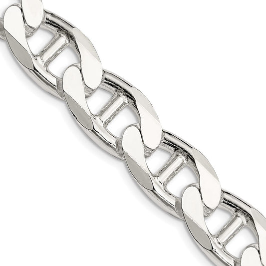 Sterling Silver 13.5mm D/C Flat Anchor Curb ChainQFAN350