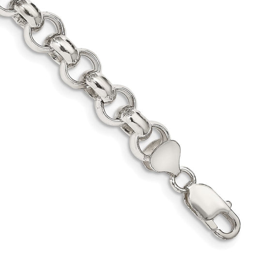Sterling Silver 9.5mm Semi-solid Rolo Chain QFC109-8