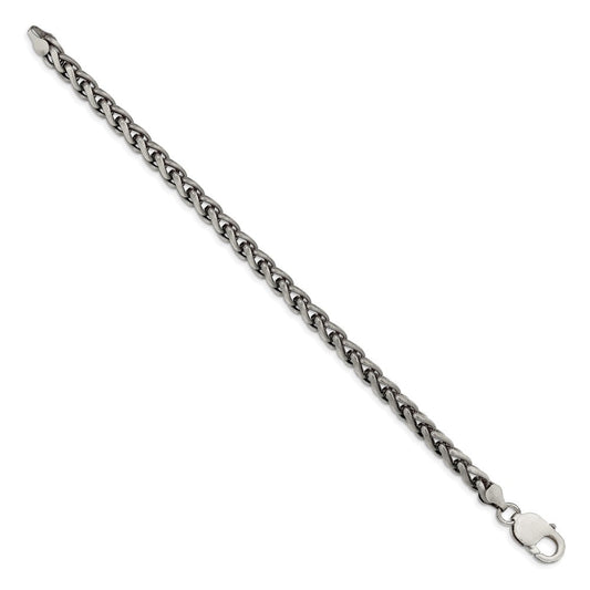 Sterling Silver Antiqued 6mm Round Spiga Chain QFC143-8