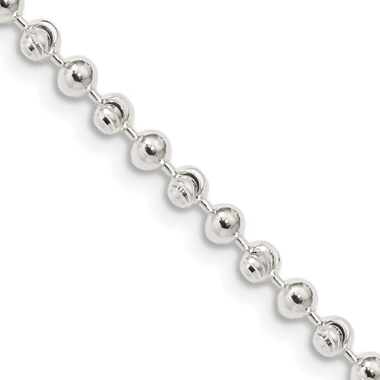 Sterling Silver 3mm Fancy Beaded ChainQFC166