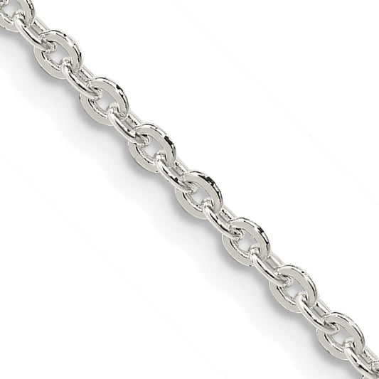 Sterling Silver 2.75mm Flat Link Cable ChainQFC197
