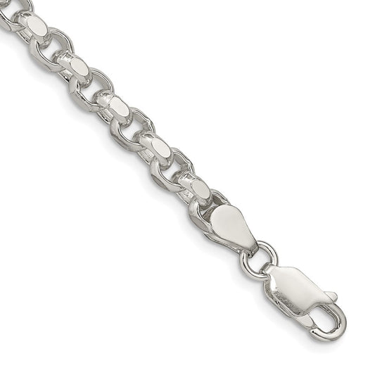 Sterling Silver 4mm Diamond-cut Rolo Chain QFC50-8