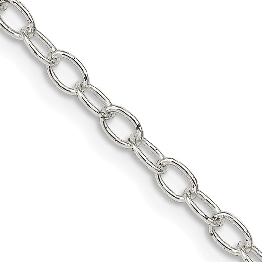 Sterling Silver 3.4mm Oval Cable ChainQFC72