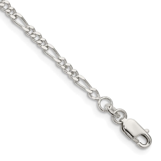 Sterling Silver 2.5mm Figaro Chain QFG070-8