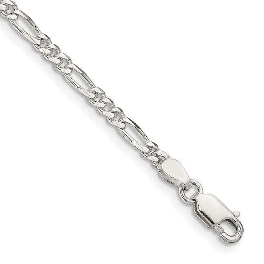 Sterling Silver 2.85mm Figaro Chain QFG080-8