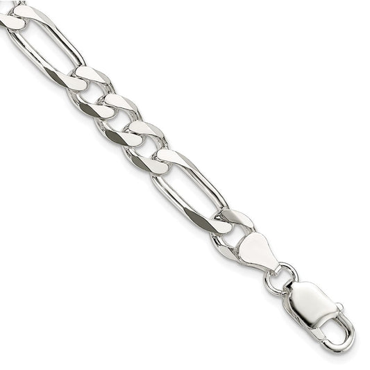 Sterling Silver 7.5mm Figaro Chain QFG200-7