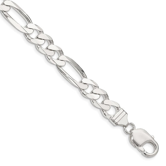 Sterling Silver 9mm Figaro Chain QFG250-8