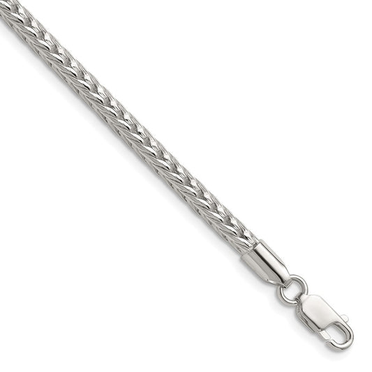 Sterling Silver 3.4mm Diamond-cut Round Franco Chain QFR320-8