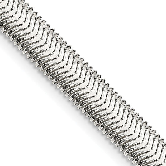 Sterling Silver 6.25mm Flat Oval Snake ChainQFS10