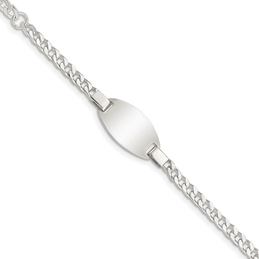 Sterling Silver Childrens 5in Plus 1in Ext ID Bracelet QG1652