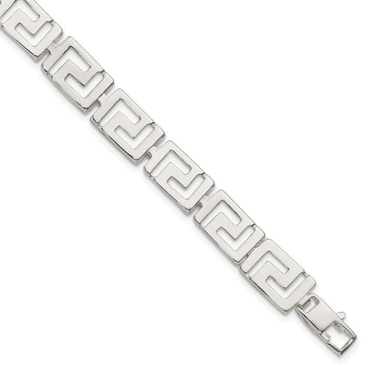 Sterling Silver Greek Key Bracelet QG1683-7.5