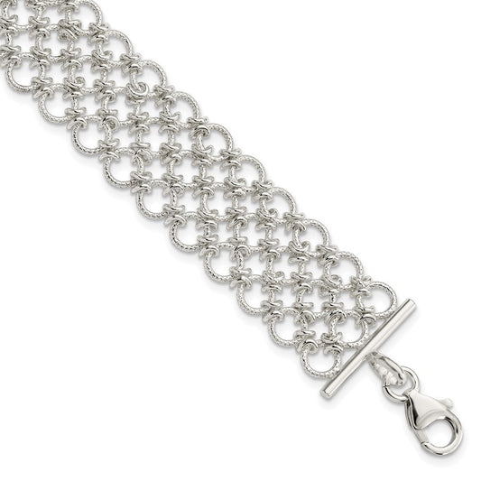 Sterling Silver Multi-Link Bracelet QG2294-7.5