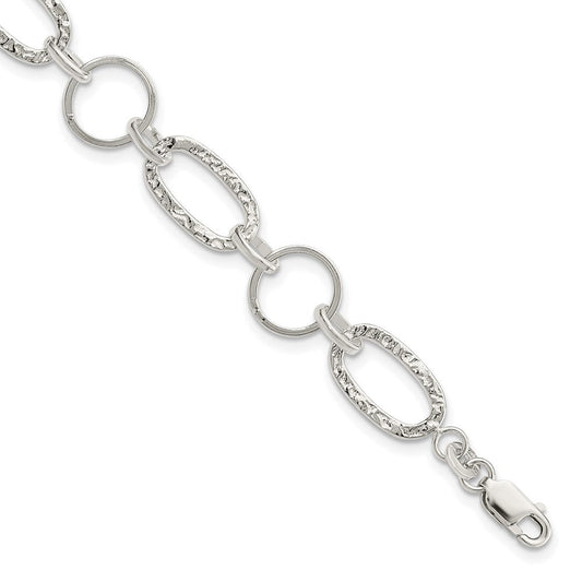 Sterling Silver Circle Bracelet QG2340-7.5