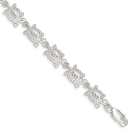Sterling Silver Turtles Bracelet QG843-7
