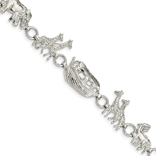 Sterling Silver Noah's Ark Bracelet QG894-7
