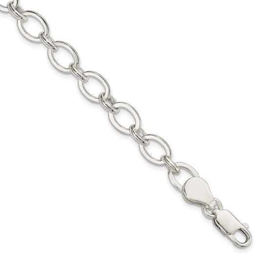 Sterling Silver 6.5inch Fancy Link Bracelet QH214-7.5