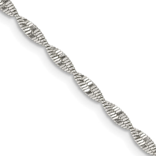 Sterling Silver 2mm Twisted Herringbone ChainQHB1