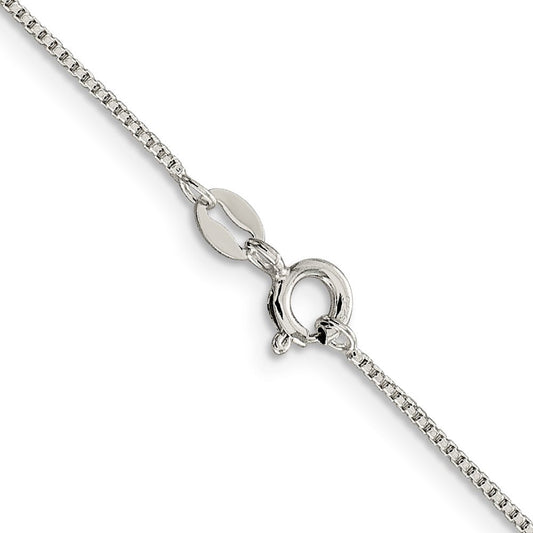 Sterling Silver 1mm Round Box ChainQHX019