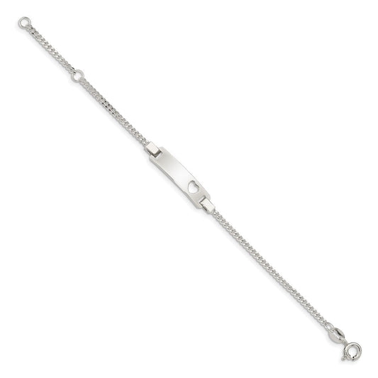 Sterling Silver Adjustable Baby ID Bracelet QID166-6