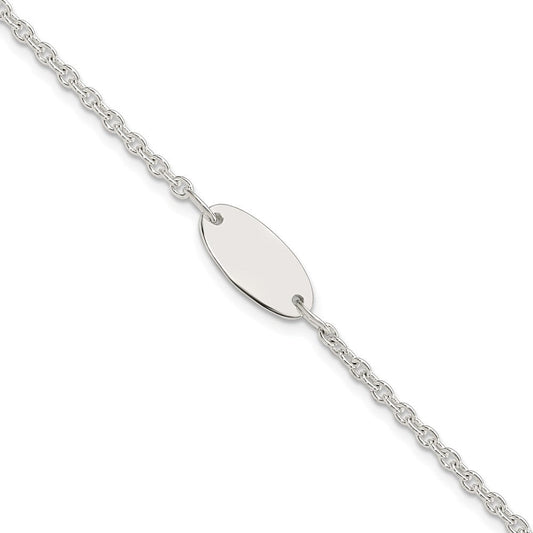 Sterling Silver Polished Childrens 6in ID Bracelet QID234-6