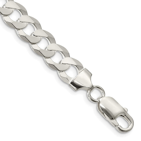 Sterling Silver 8.5mm Flat Curb Chain QLB220-8