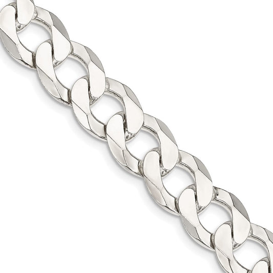 Sterling Silver 11.75mm Flat Curb ChainQLB300