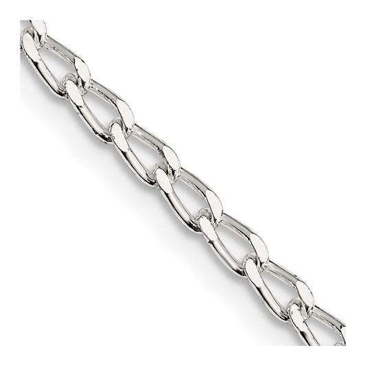 Sterling Silver 2.8mm Open Elongated Link ChainQLL080