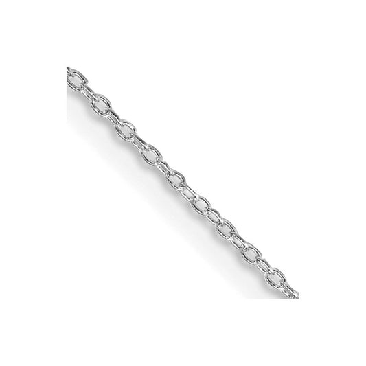 Sterling Silver Rhodium-plated 1.1mm Forzantine Cable ChainQPE45R