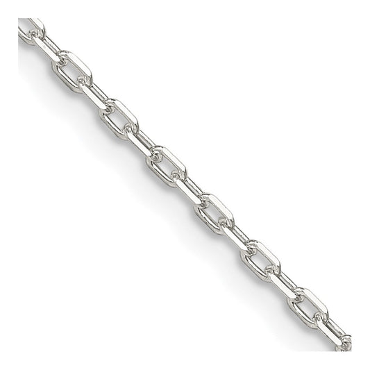 Sterling Silver 1.65mm Diamond-cut Long Link Cable ChainQPE69