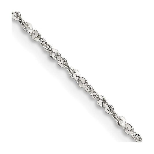 Sterling Silver 1.2mm Twisted Serpentine ChainQPE70