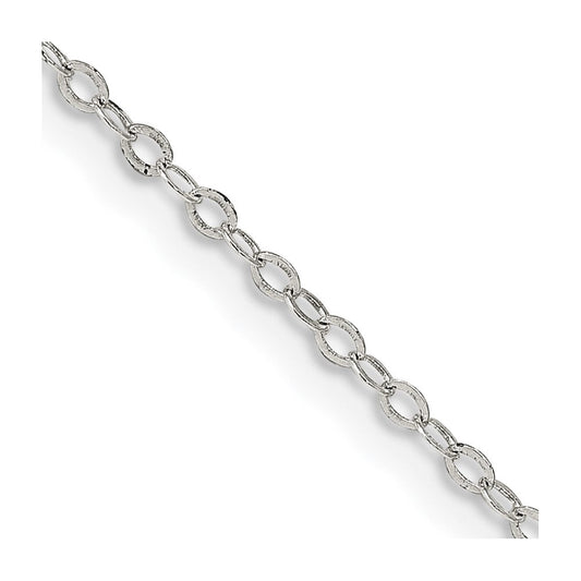Sterling Silver 1.5mm Flat Open Oval Cable ChainQPE79