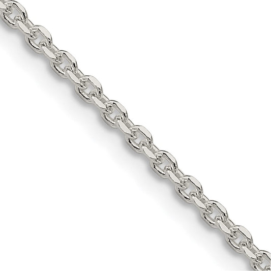 Sterling Silver 2.1mm Diamond-cut Forzantine Cable ChainQPE89