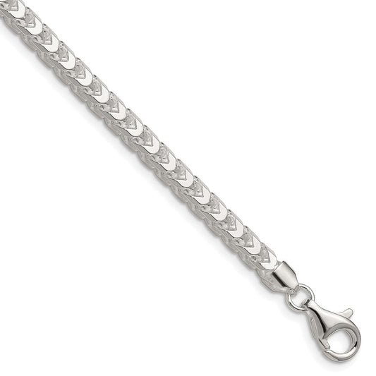 Sterling Silver 4.7mm D/C Square Franco Chain QQF140-8